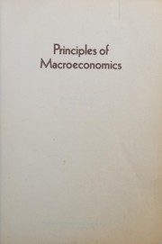 Principles of macroeconomics /