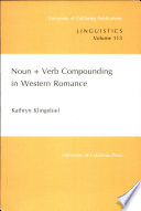 Noun + verb compounding in Western romance /