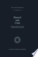 Husserl und Cohn : Widerspruch, Reflexion, und Telos in Phänomenologie und Dialektik /