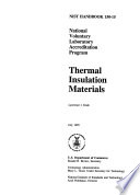 National Voluntary Laboratory Accreditation Program : thermal insulation materials.