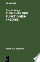 Elemente der Funktionentheorie /