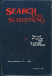 Search and screening : general principles with historical applications /