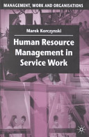 Human resource management in service work /