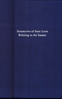 Summaries of State laws relating to the insane /