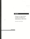 Changes in high school grading standards in mathematics, 1982-1992 /
