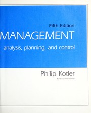 Marketing management : analysis, planning, and control /