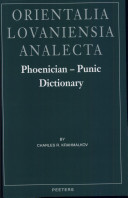 Phoenician-Punic dictionary /