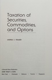 Taxation of securities, commodities, and options /