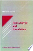 Real analysis and foundations /