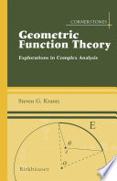 Geometric function theory : explorations in complex analysis /