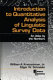 Introduction to quantitative analysis of linguistic survey data : an atlas by the numbers /