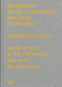 Architektur ist der Unterschied zwischen Architektur = Architecture is the difference between architecture /