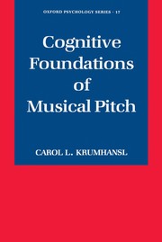 Cognitive foundations of musical pitch /
