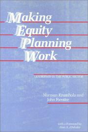 Making equity planning work : leadership in the public sector /
