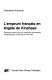 L'emprunt francais en lingala de Kinshasa : quelques aspects de son integration phonetique, morphologique, semantique et lexicale /