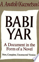 Babi Yar ; a document in the form of a novel /