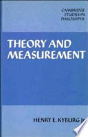 Theory and measurement /