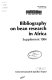 Bibliography on bean research in Africa.