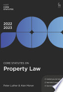 CORE STATUTES ON PROPERTY LAW 2022-23.