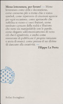 Meno letteratura, per favore! /