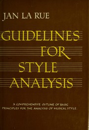 Guidelines for style analysis.