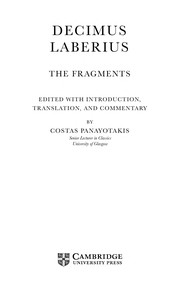 Decimus Laberius : the fragments /