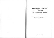 Heidegger, art, and politics : the fiction of the political /