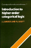 Introduction to higher order categorical logic /