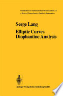 Elliptic curves : diophantine analysis /