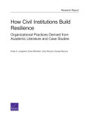 How civil institutions build resilience : organizational practices derived from academic literature and case studies /