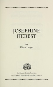 Josephine Herbst /