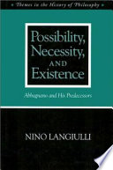 Possibility, necessity, and existence : Abbagnano and his predecessors /