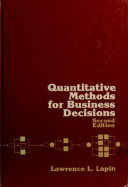 Quantitative methods for business decisions /