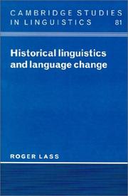 Historical linguistics and language change /