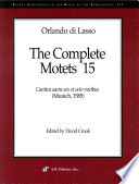 The complete motets. (Munich, 1585) /