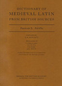 Dictionary of medieval Latin from British sources /