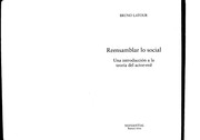 Reensamblar lo social : una introducción a la teoría del actor-red /