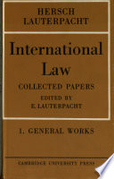 International law : being the collected papers of Hersch Lauterpacht /