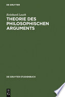 Theorie des philosophischen Arguments : der Ausgangspunkt und seine Bedingungen /