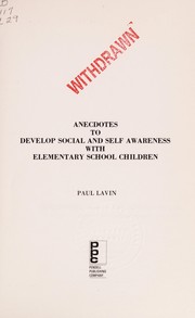 Anecdotes to develop social and self awareness with elementary school children /