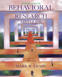 Introduction to behavioral research methods /