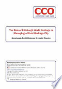 The Role of Edinburgh World Heritage in Managing a World Heritage City.