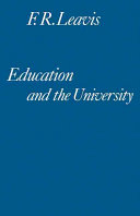Education & the university : a sketch for an English school' /