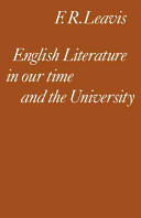 English literature in our time & the university /