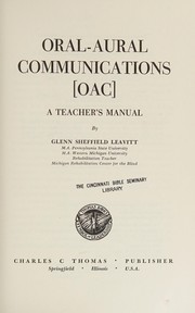 Oral-aural communications (OAC) ; a teacher's manual.