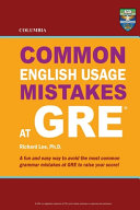 Common English usage mistakes at GRE /