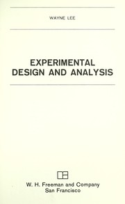 Experimental design and analysis.