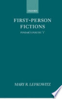 First-person fictions : Pindar's poetic "I" /