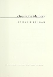 Operation memory /