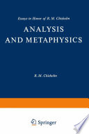 Analysis and Metaphysics : Essays in Honor of R.M. Chisholm /